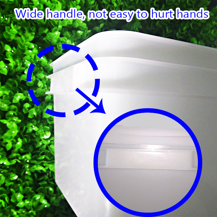 Square plastic bucket 20L industry pail  for pack bacteria flour
