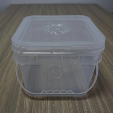 clear plastic pail