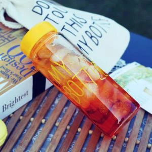 Fashion Clear Juice Water Bottle PC Material My Bottle with Bag