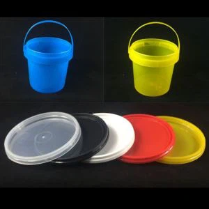 1Liter Food Grade of PP Material Transparent Plastic Bucket with Lid