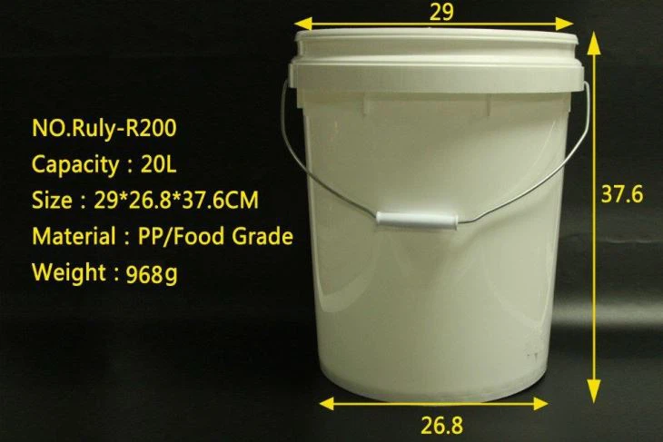 White Plastic Bucket For Powder And Paint