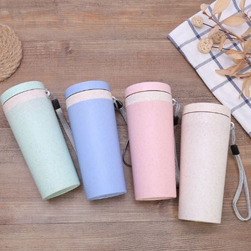 Custom Wheat Straw Portable Bottle
