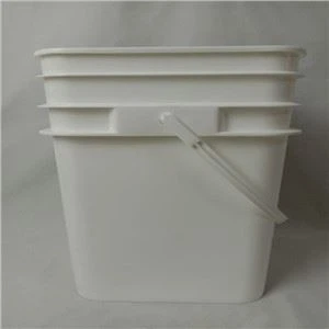 20L Custom Square Plastic Bucket with Handle and Colorful Lid