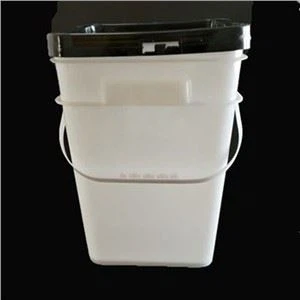 20L Square Plastic Pail Bucket with Lids (PPP20L004FS)