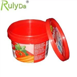 500ml Plastic Round Bucket For Sauce Packaging
